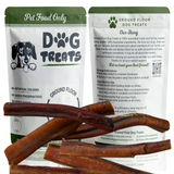 Beef Pizzle Sticks 15cm thick Dog Treats with packaging at GroundFloor Dog Treats
