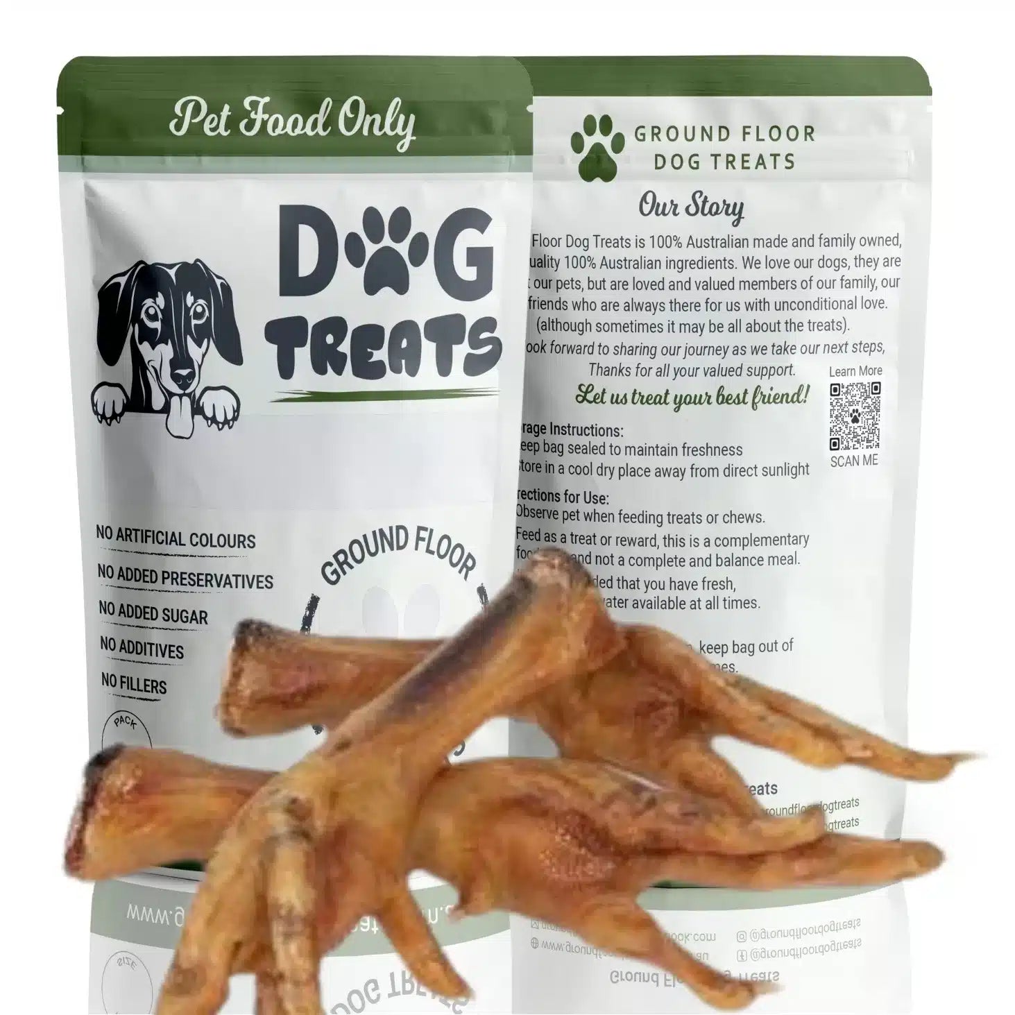 Chicken Feet Dog-Treats @ ground Floor Dog Treats