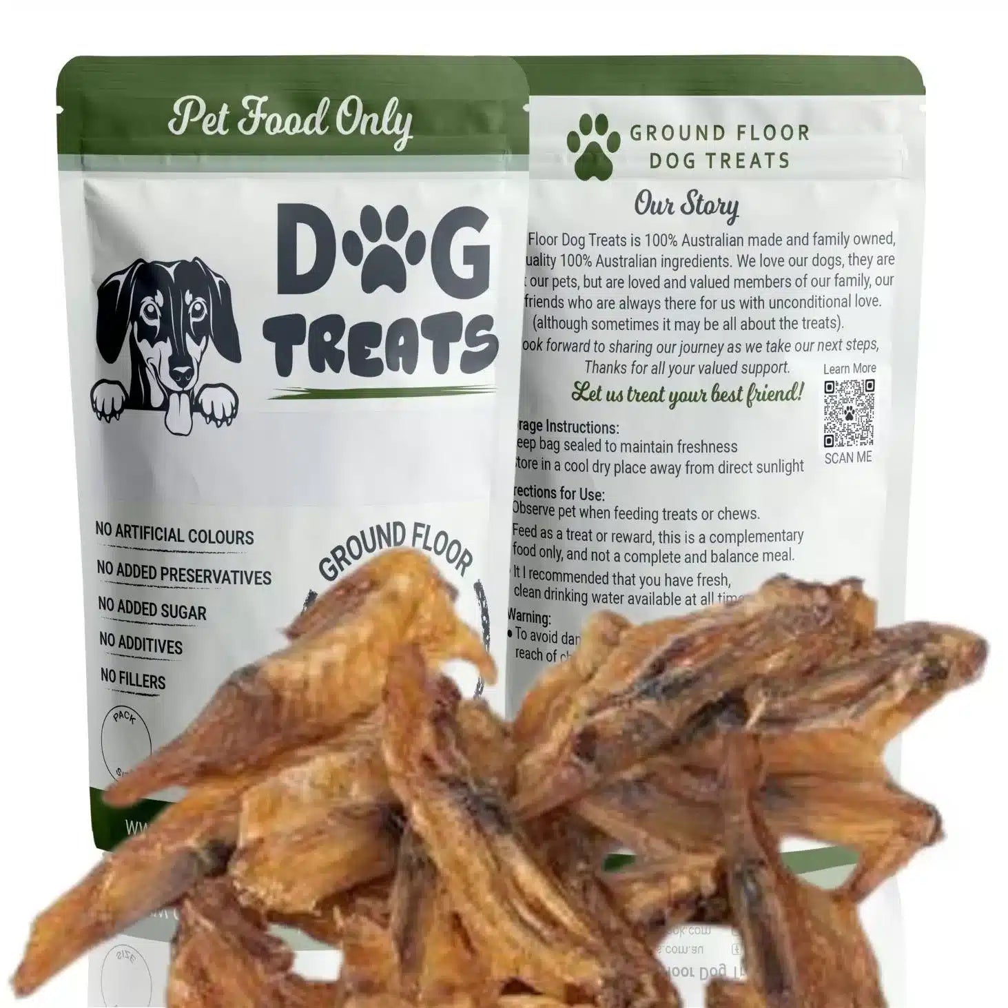 Chicken Wing tips Dog Treats @ ground Floor Dog Treats