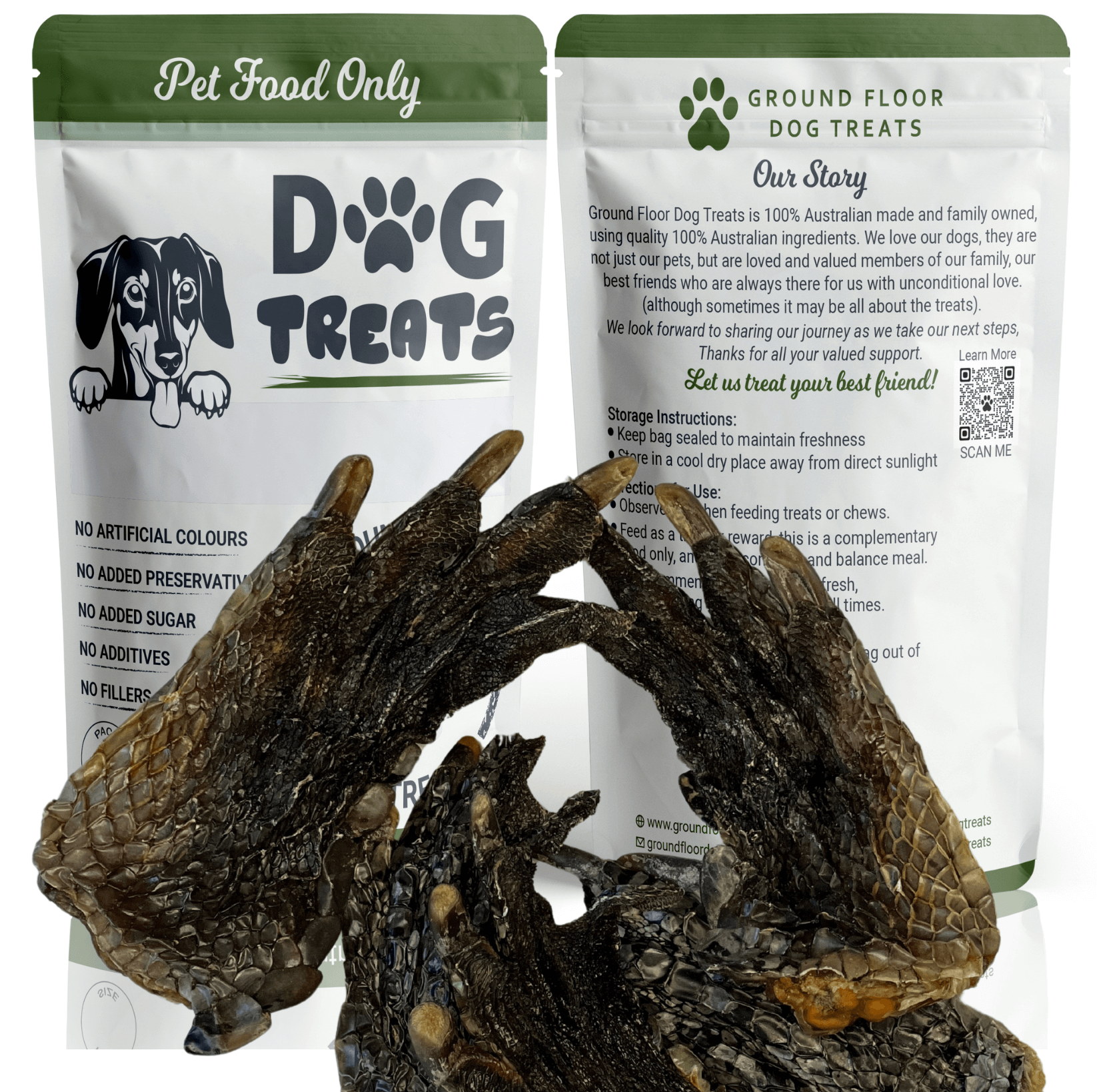 Crocodile Feet Dog Treats by Ground Floor Dog Treats