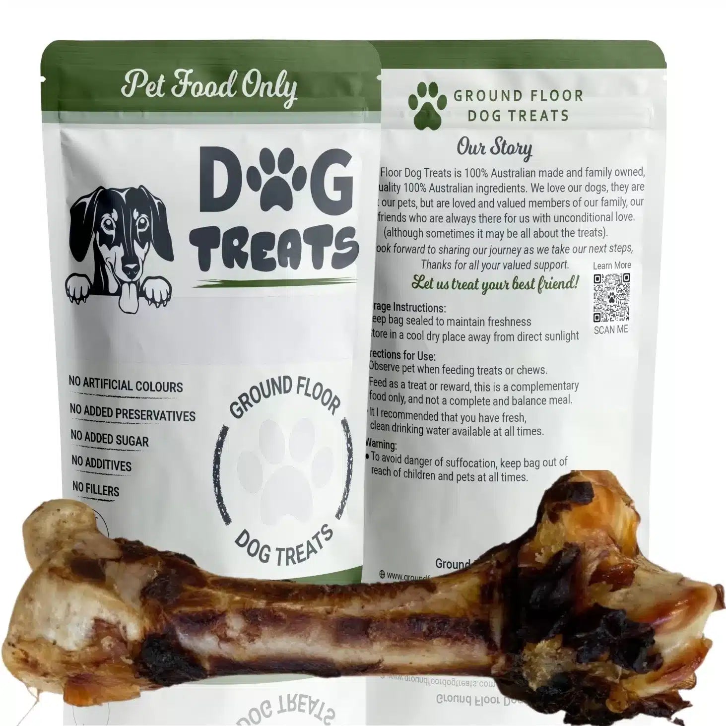 Emu Femur Dog Treats @Ground Floor Dog Treats