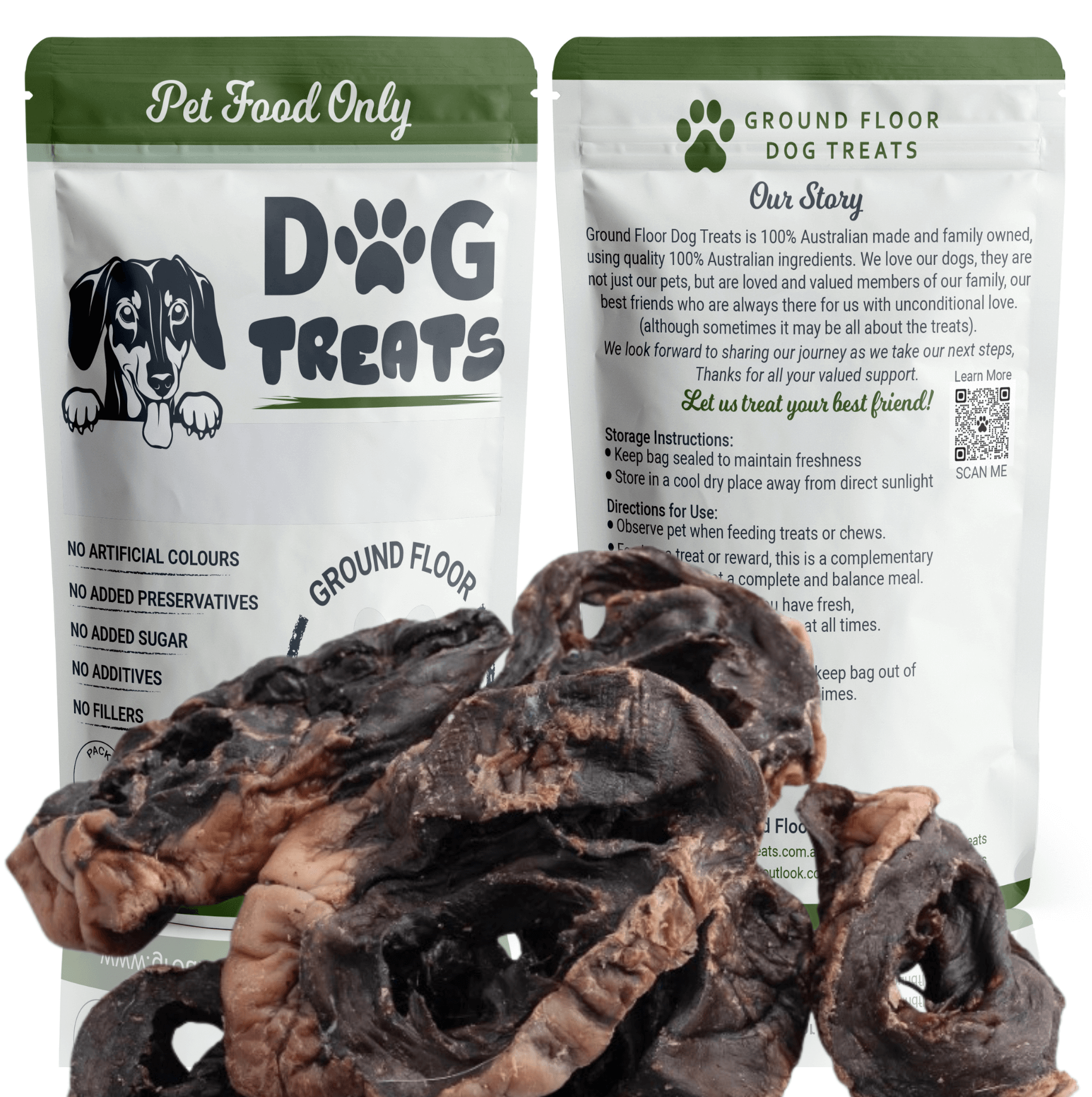 Goat Heart dog Treats at Ground Floor Dog Treats