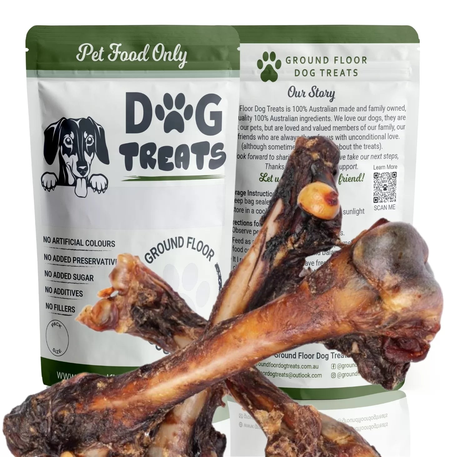 Kangaroo Femur Dog Treats @ Ground Floor Dog Treats