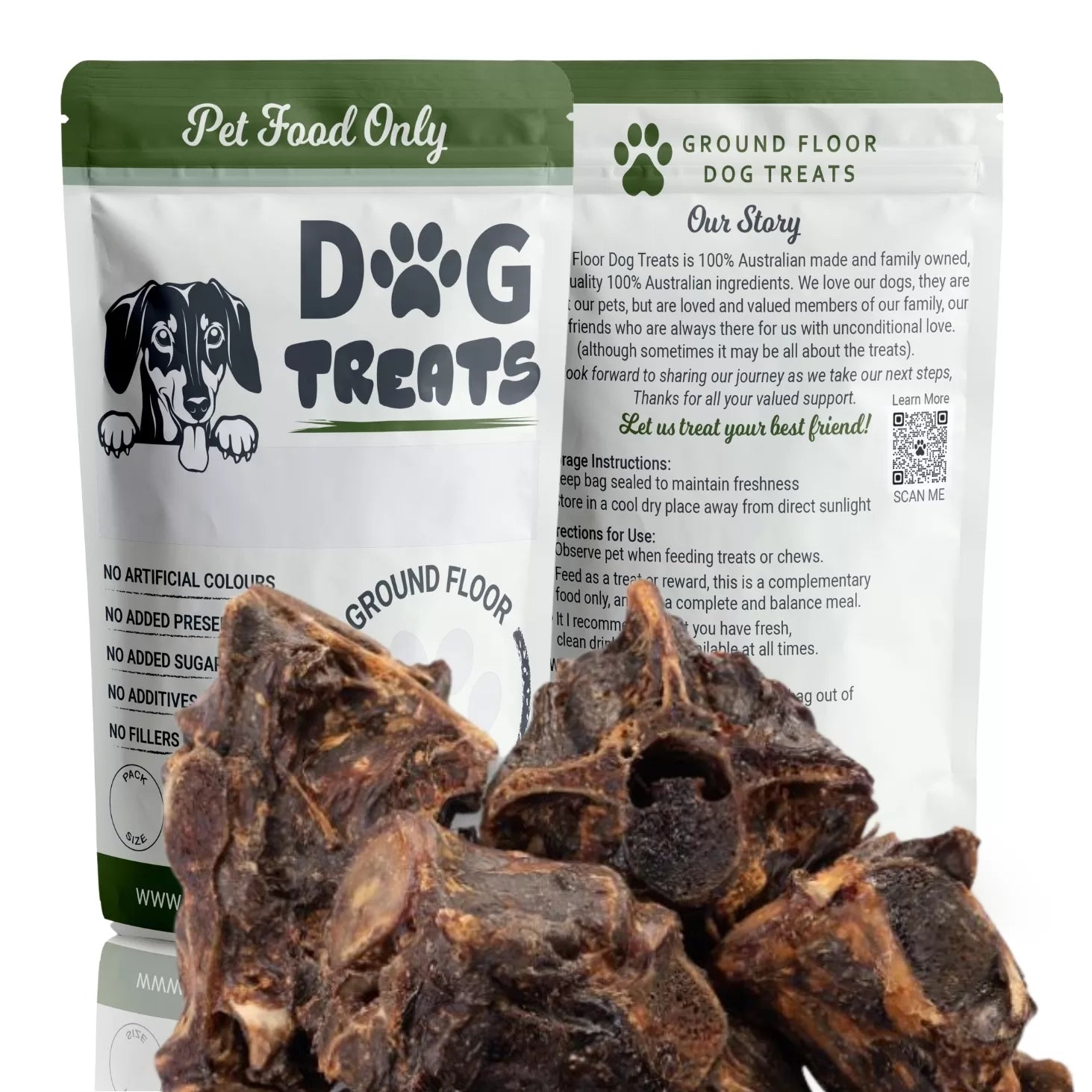 Kangaroo Lumbar Chunks Dog Treats @ Ground Floor Dog