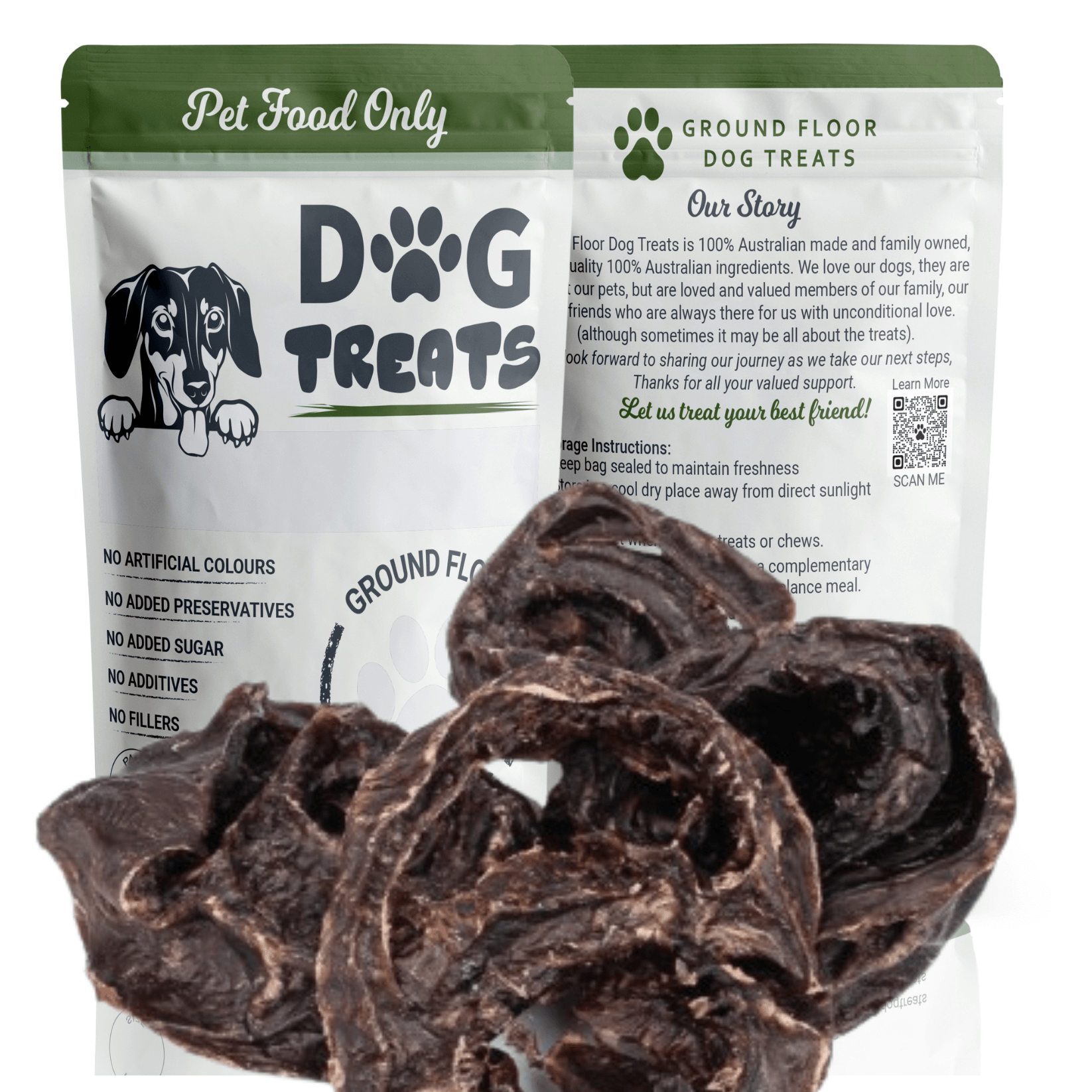 Kangaroo Hearts Dog Treats by Ground Floor Dog Treats