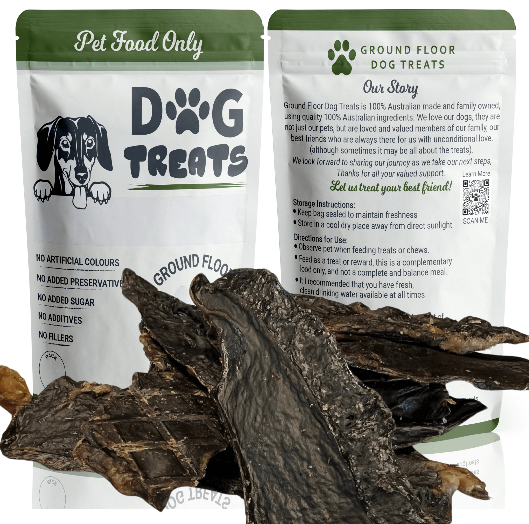 Lamb Jerky Crunch Dog Treats by Ground Floor Dog Treats