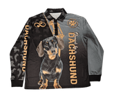 Long Sleeve Polo - Owned by a Dachshund - Front