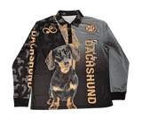 Long Sleeve Polo - Owned by a Dachshund - Front