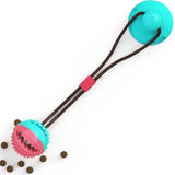 Suction Cup Interactive Dog Tug Chew Toy - Aqua @Ground Floor Dog Treats