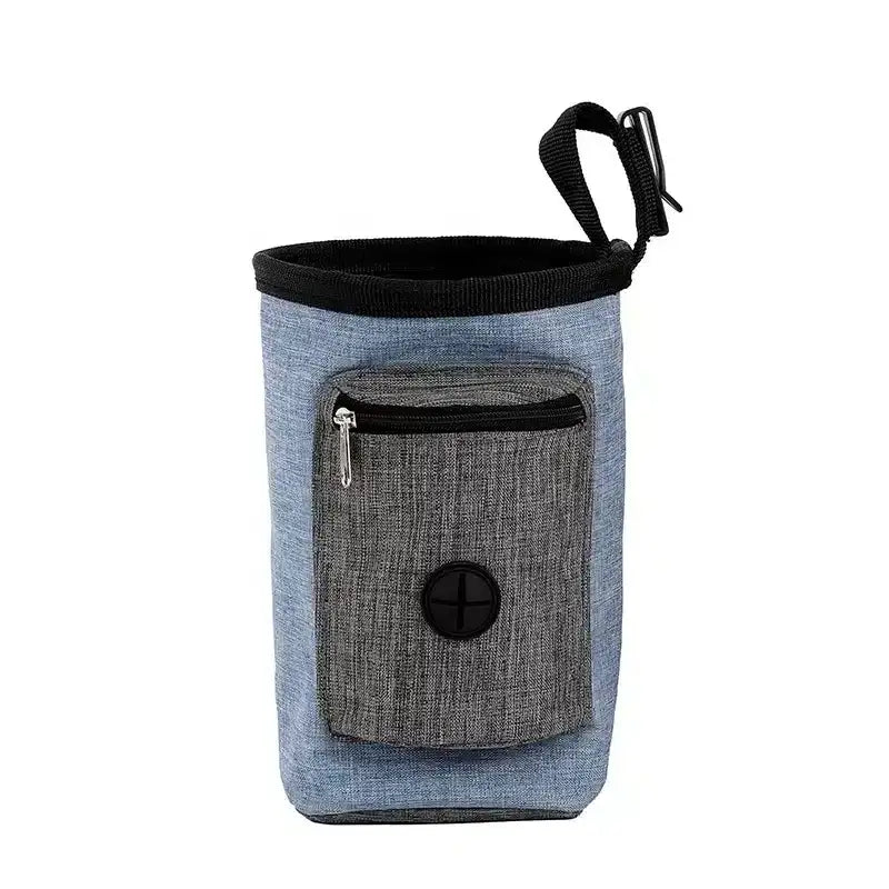 Dog Training Treat Pouch - Blue with poop bag pouch