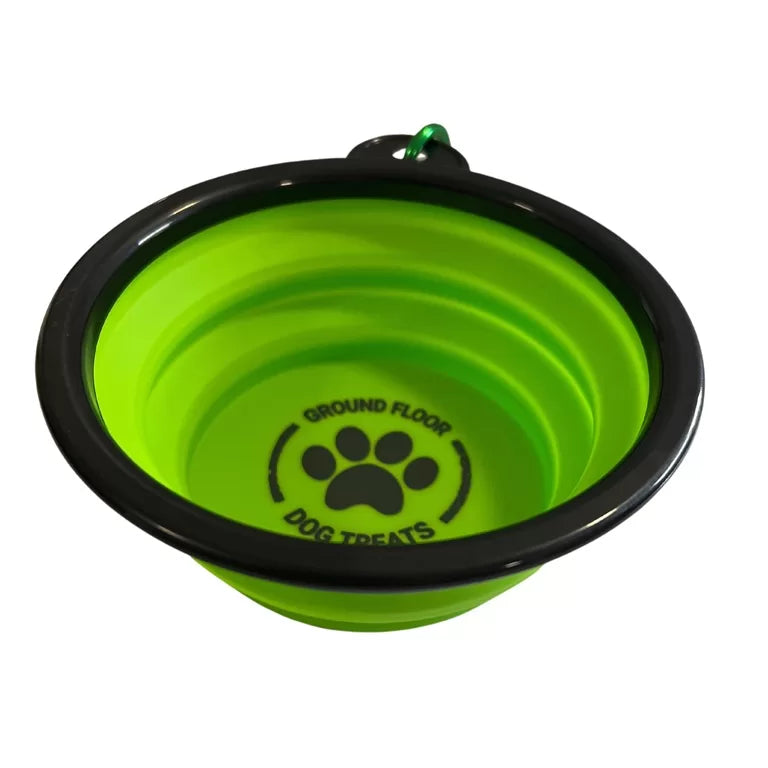 Folding Travel Dog Bowl - Green