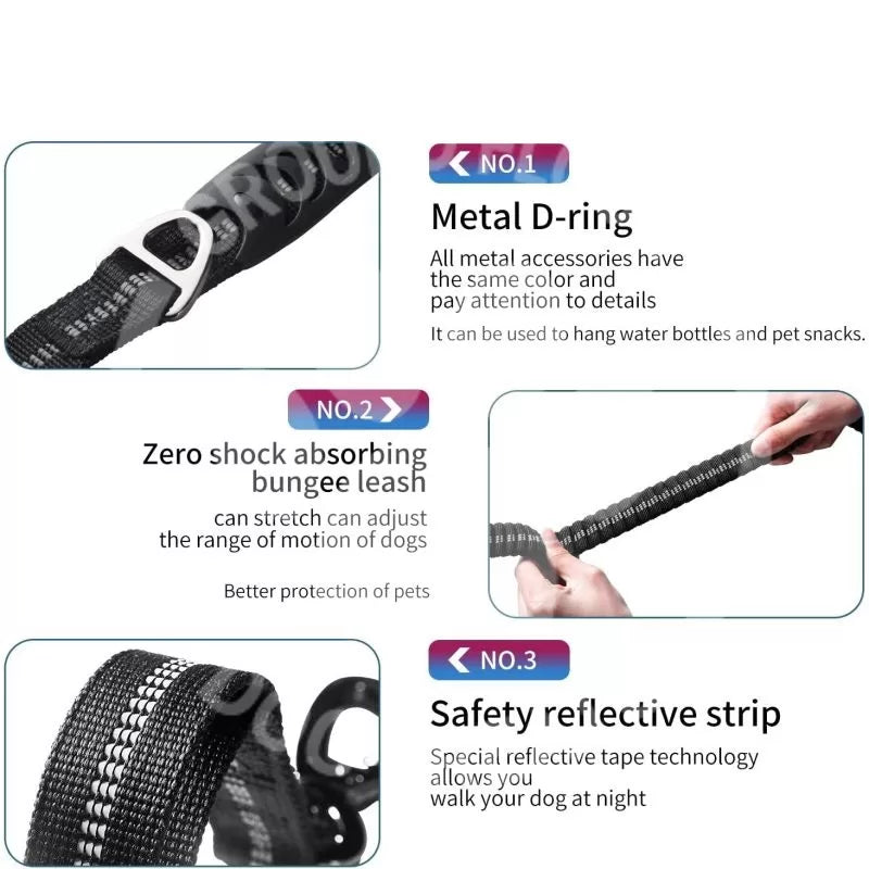 HD Multifunction Dog Leash 2in1 – Features1