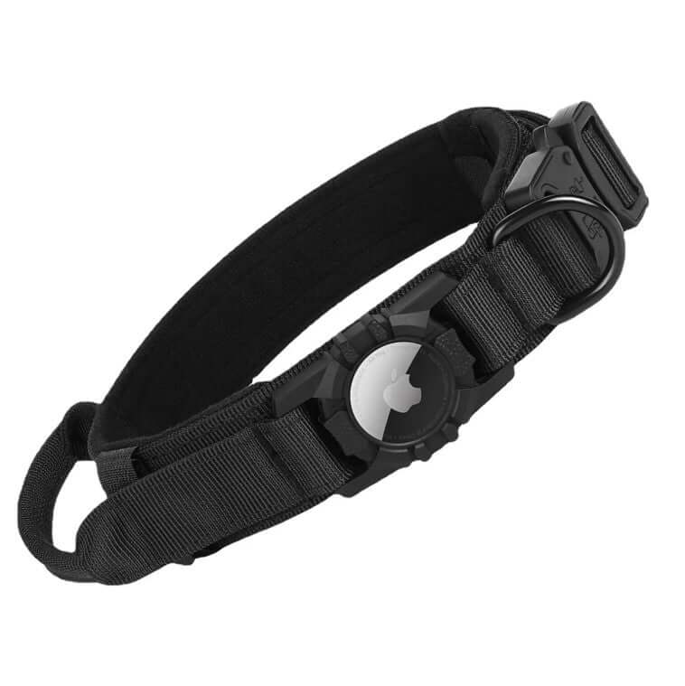 Heavy Duty Dog AirTag Collar-Black