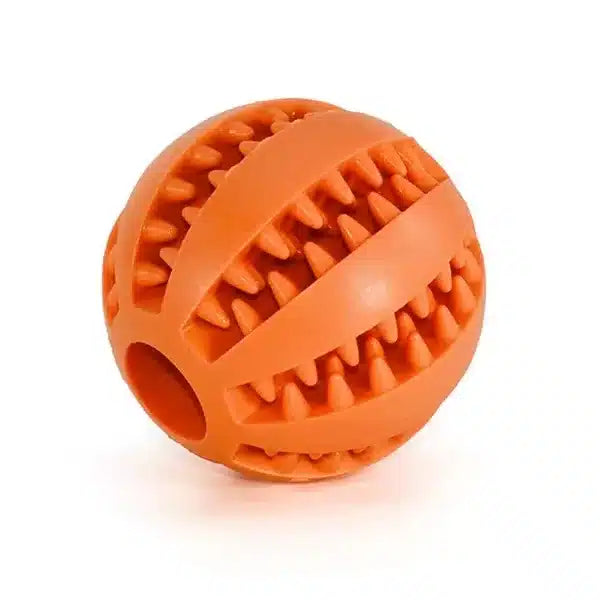 Interactive Dog Treat Ball - Orange @ Ground Floor Dog Treats