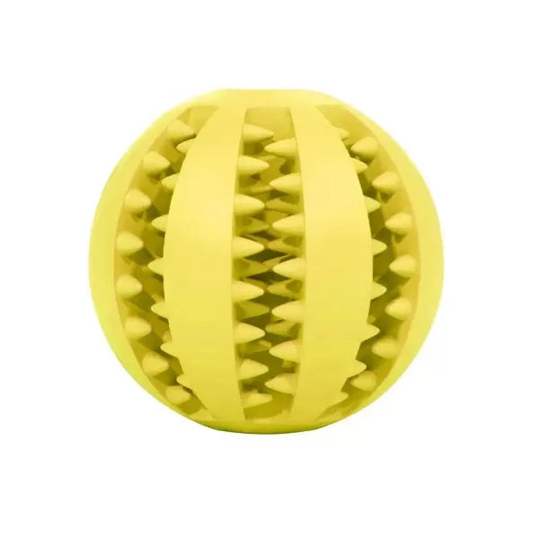 Interactive Dog Treat Ball - Yellow @ Ground Floor Dog Treats