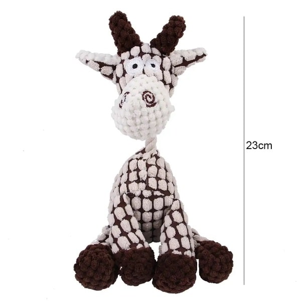 Interactive Plush Animal Dog Toy - Giraffe @ Ground Floor Dog Treats