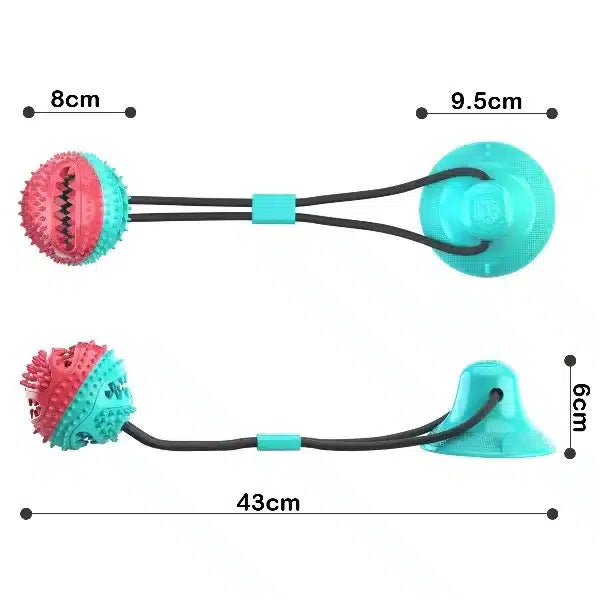 Suction Cup Interactive Dog Tug Chew Toy by Ground Floor Dog Treats