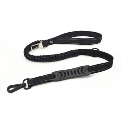 Multifunction Dog Lead 2 in 1 lead and seat belt - Black