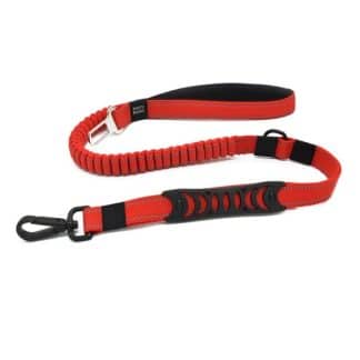 Multifunction Dog Lead 2 in 1 lead and seat belt - Red