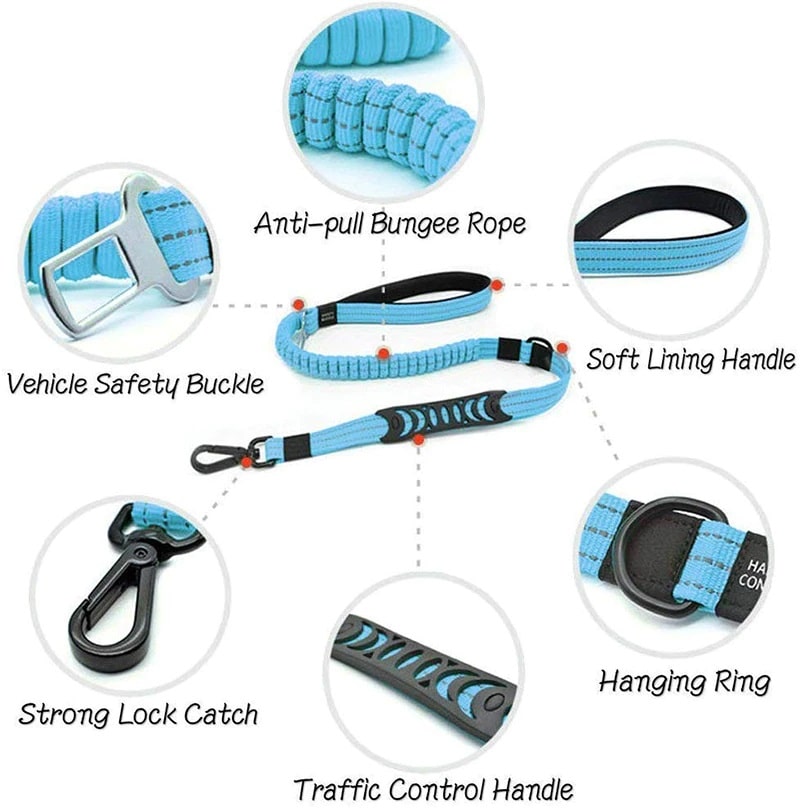 Dog Leash 2 in 1 leash and seat belt - specs