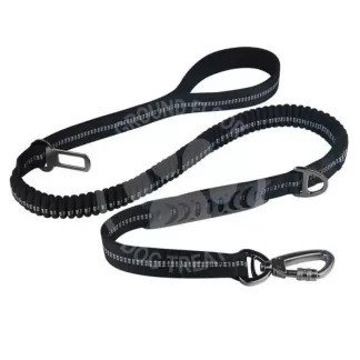 Heavy Duty Multifunction Dog Leash Black – 2in1 – Long