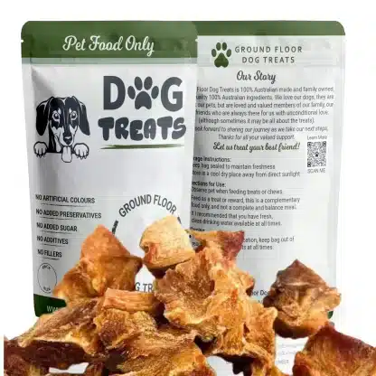 Chicken Jerky Cubes Dog-Treats @Ground Floor Dog Treats