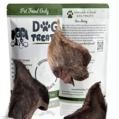 Wild Boar Ears fur On Dog Treats @ Ground Floor Dog Treats